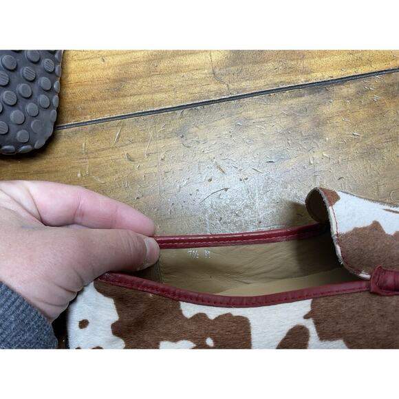 Vaneli Brown Cow Fur Leather Muki Slip-On Casual Shoe Women 7.5 - Picture 8 of 10